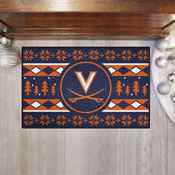 Virginia Cavaliers Holiday Sweater Starter Mat Accent Rug - 19in. x 30in., 33004