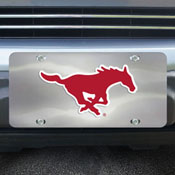SMU Mustangs 3D Stainless Steel License Plate, 33285