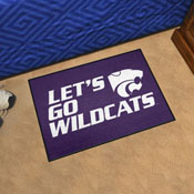 Kansas State Starter Mat Accent Rug - 19in. x 30in. Slogan Design, 33406