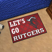 Rutgers Starter Mat Accent Rug - 19in. x 30in. Slogan Design, 33418