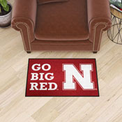Nebraska Cornhuskers Starter Mat Accent Rug - 19in. x 30in. Slogan Starter Mat, 33442