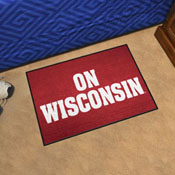 Wisconsin Starter Mat Accent Rug - 19in. x 30in. Slogan Design, 33454