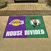 NBA House Divided - LA Lakers / Celtics House Divided Rug - 34 in. x 42.5 in., 33478