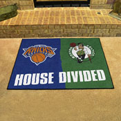 NBA House Divided - New York Knicks / Celtics House Divided Rug - 34 in. x 42.5 in., 33481