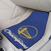NBA - Golden State Warriors 2022 NBA Finals Champions 2-pc Carpet Car Mat Set, 33584