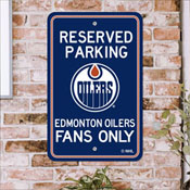 Edmonton Oilers Team Color Reserved Parking Sign Dcor 18in. X 11.5in. Lightweight, 33635