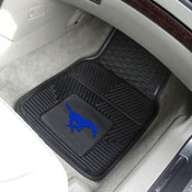 SMU Mustangs Heavy Duty Car Mat Set - 2 Pieces, Blue Mustang, 33706