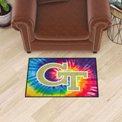 Georgia Tech Yellow Jackets Tie Dye Starter Mat Accent Rug - 19in. x 30in., 34027