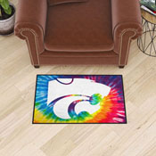 Kansas State Wildcats Tie Dye Starter Mat Accent Rug - 19in. x 30in., 34031