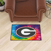 Georgia Bulldogs Tie Dye Starter Mat Accent Rug - 19in. x 30in., 34060