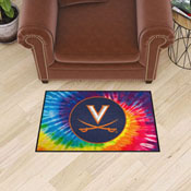 Virginia Cavaliers Tie Dye Starter Mat Accent Rug - 19in. x 30in., 34077