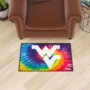 West Virginia Mountaineers Tie Dye Starter Mat Accent Rug - 19in. x 30in., 34084