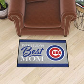 Chicago Cubs World's Best Mom Starter Mat Accent Rug - 19in. x 30in., 34091