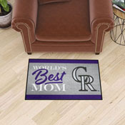 Colorado Rockies World's Best Mom Starter Mat Accent Rug - 19in. x 30in., 34095