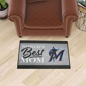 Miami Marlins World's Best Mom Starter Mat Accent Rug - 19in. x 30in., 34101