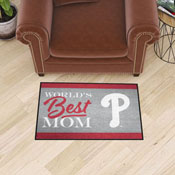 Philadelphia Phillies World's Best Mom Starter Mat Accent Rug - 19in. x 30in., 34107