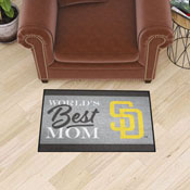 San Diego Padres World's Best Mom Starter Mat Accent Rug - 19in. x 30in., 34109