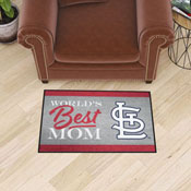 St. Louis Cardinals World's Best Mom Starter Mat Accent Rug - 19in. x 30in., 34112