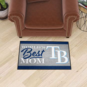 Tampa Bay Rays World's Best Mom Starter Mat Accent Rug - 19in. x 30in., 34113