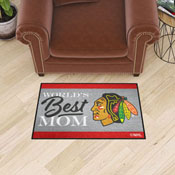Chicago Blackhawks World's Best Mom Starter Mat Accent Rug - 19in. x 30in., 34143