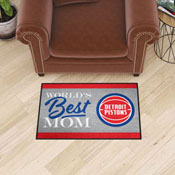 Detroit Pistons World's Best Mom Starter Mat Accent Rug - 19in. x 30in., 34177