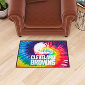 Cleveland Browns Tie Dye Starter Mat Accent Rug - 19in. x 30in., 34250