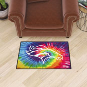 Denver Broncos Tie Dye Starter Mat Accent Rug - 19in. x 30in., 34252