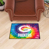 Green Bay Packers Tie Dye Starter Mat Accent Rug - 19in. x 30in., 34254