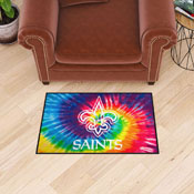 New Orleans Saints Tie Dye Starter Mat Accent Rug - 19in. x 30in., 34265