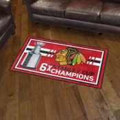 Chicago Blackhawks Dynasty 3ft. x 5ft. Plush Area Rug, 34300