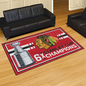 Chicago Blackhawks Dynasty 5ft. x 8ft. Plush Area Rug, 34302