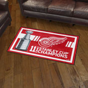 Detroit Red Wings Dynasty 3ft. x 5ft. Plush Area Rug, 34308