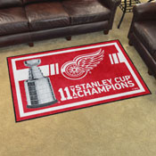 Detroit Red Wings Dynasty 4ft. x 6ft. Plush Area Rug, 34309