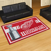 Detroit Red Wings Dynasty 5ft. x 8ft. Plush Area Rug, 34310