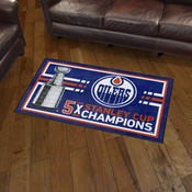 Edmonton Oilers Dynasty 3ft. x 5ft. Plush Area Rug, 34312