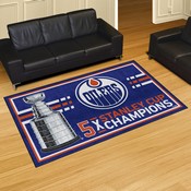 Edmonton Oilers Dynasty 5ft. x 8ft. Plush Area Rug, 34314