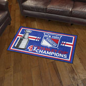 New York Rangers Dynasty 3ft. x 5ft. Plush Area Rug, 34334