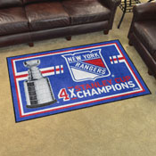 New York Rangers Dynasty 4ft. x 6ft. Plush Area Rug, 34335
