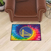 Golden State Warriors Tie Dye Starter Mat Accent Rug - 19in. x 30in., 34385