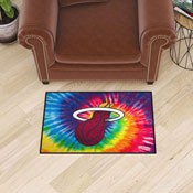 Miami Heat Tie Dye Starter Mat Accent Rug - 19in. x 30in., 34397