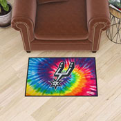 San Antonio Spurs Tie Dye Starter Mat Accent Rug - 19in. x 30in., 34419