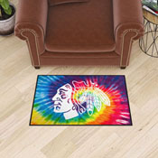 Chicago Blackhawks Tie Dye Starter Mat Accent Rug - 19in. x 30in., 34472