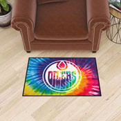 Edmonton Oilers Tie Dye Starter Mat Accent Rug - 19in. x 30in., 34482