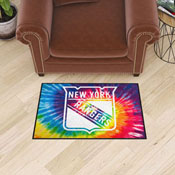 New York Rangers Tie Dye Starter Mat Accent Rug - 19in. x 30in., 34498