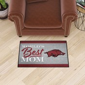 Arkansas Razorbacks World's Best Mom Starter Mat Accent Rug - 19in. x 30in., 34527