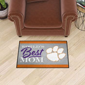 Clemson Tigers World's Best Mom Starter Mat Accent Rug - 19in. x 30in., 34534