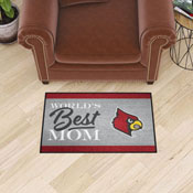 Louisville Cardinals World's Best Mom Starter Mat Accent Rug - 19in. x 30in., 34550