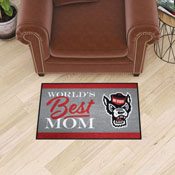 NC State Wolfpack World's Best Mom Starter Mat Accent Rug - 19in. x 30in., 34560