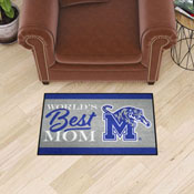 Memphis Tigers World's Best Mom Starter Mat Accent Rug - 19in. x 30in., 34582