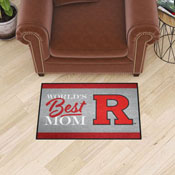 Rutgers Scarlett Knights World's Best Mom Starter Mat Accent Rug - 19in. x 30in., 34586